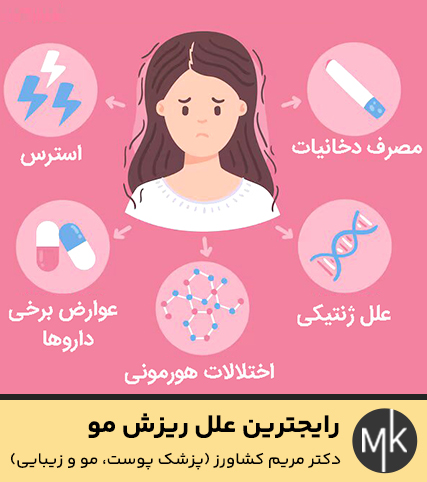 رایجترین-علل-ریزش-مو